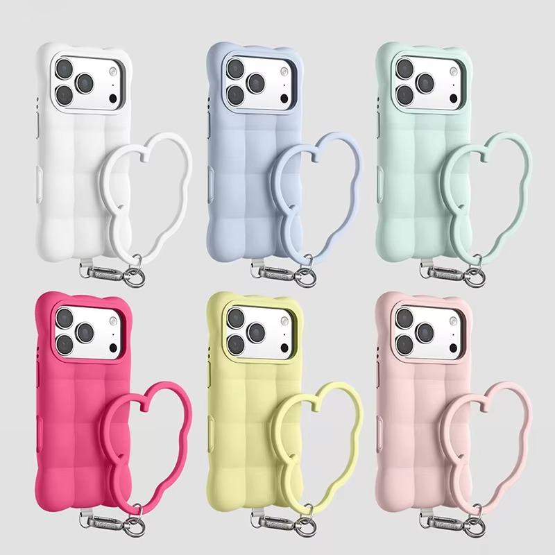 Phone Accessories Charms - Custodia per telefono 3D a griglia